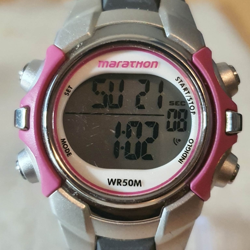 🦋10/$20🦋 Marathon Silver/Purple Alarm Chronograph Women's Watch